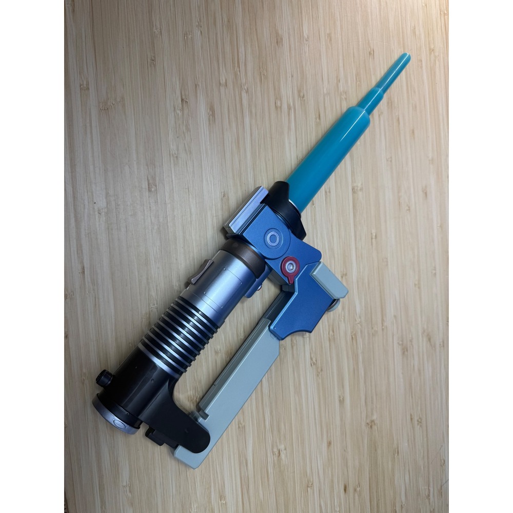 Disney Star Wars Ezra Bridger Lightsaber Blaster Blue Rebels Toy 2-in-1